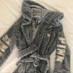 Victoria’s Secret Pink Gray Sequined Robe